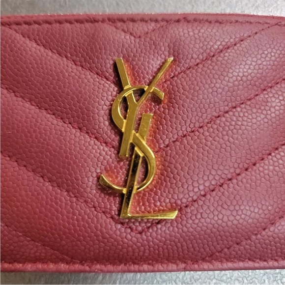 Yves Saint Laurent Burgundy Card Holder - Picture 6 of 11